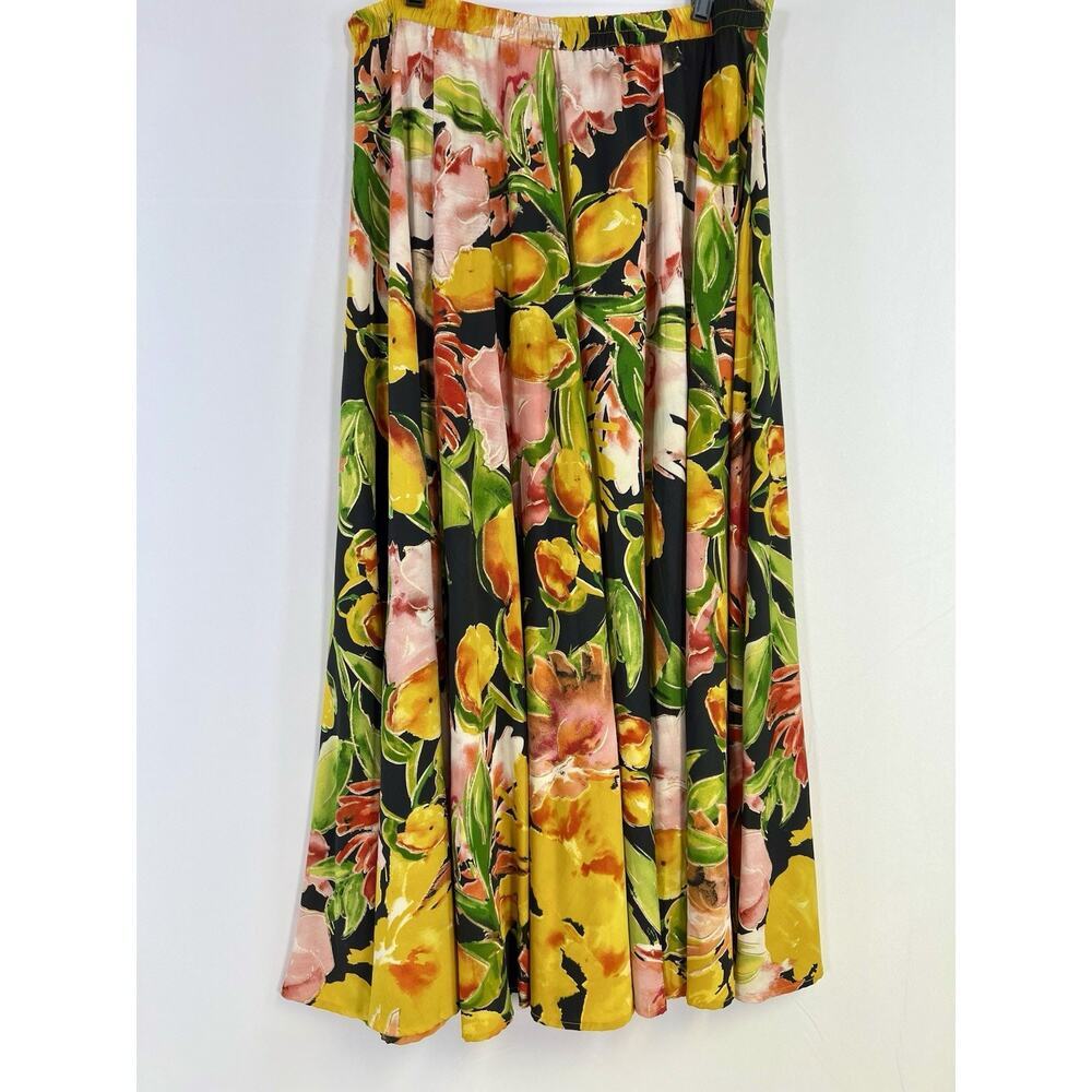 Flint & Moss Maxi Skirt Full A-Line Boho NEW Pull On Elastic Stretch Waist‎ Sz L